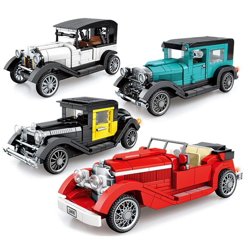 

Creator City Mechanical Classic Car MOC Model Bricks Technic Classical Convertible Racing Vehicle Building Blocks Toys For Kids