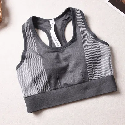 gray bra Peeli, комплект из 2 предметов для спортзала, спортивный костюм, одежда для тренировок для женщин, спортивный бюстгальтер, леггинсы, спортивная одежда для фитнеса, Женский комплект для йоги, для бега, Femme - Цвет: gray bra
