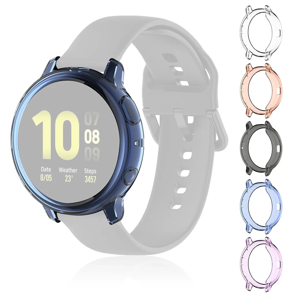 

Screen Protector case for samsung galaxy watch active 2 Slim Crystal Clear Protector Case Cover for Samsung Active 2 44mm