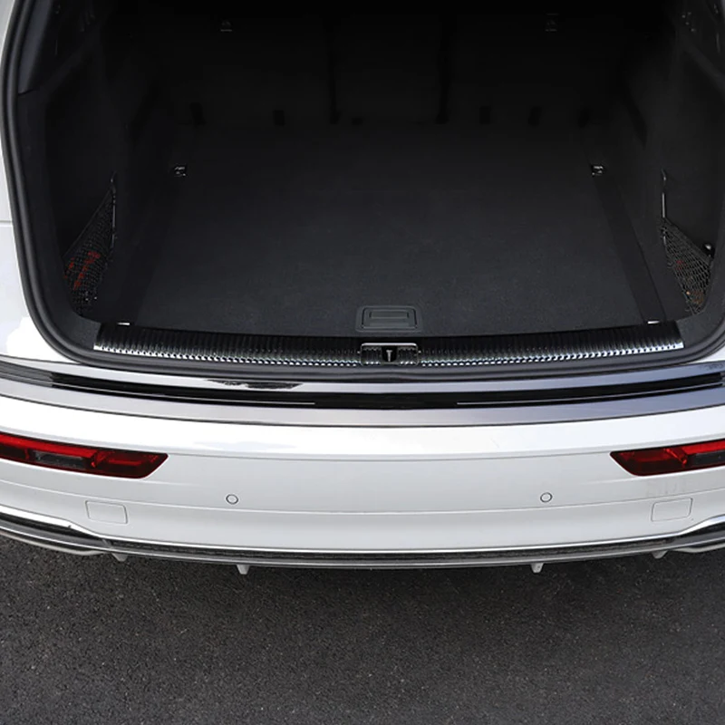 Карманго для Audi Q5 FY Автомобильный задний бампер, накладка на багажник, украшение, хромированная наклейка, рамка, накладка, внешние аксессуары