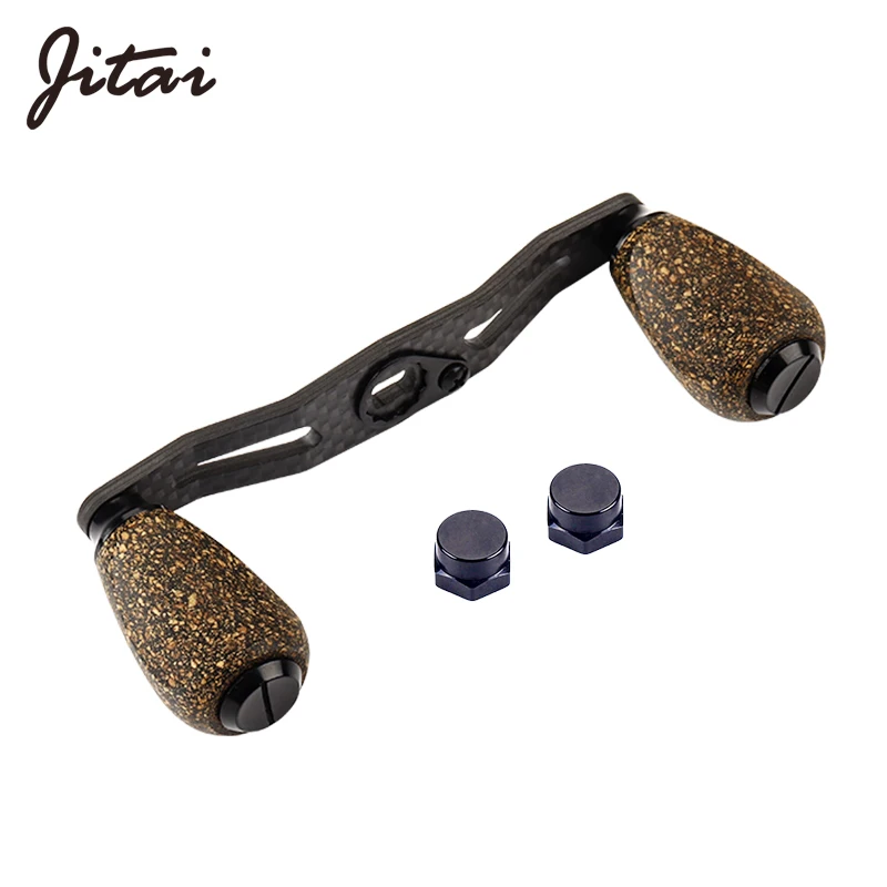 JITAI 8*5mm 7*4mm Fishing Reel Handle With Durable Cork Knob For  Baitcasting/Spinning Wheels Carbon Fiber Fishing Accessory Tool