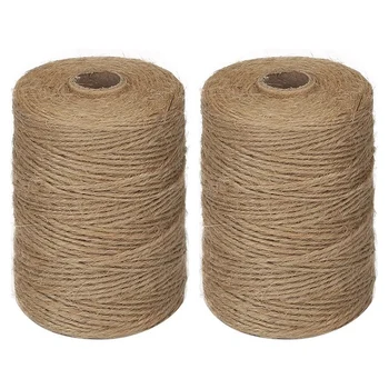 

Two 3 Strands of 2mm Hemp Rope 200 Meters Cylindrical Hemp Rope DIY Jute Rope