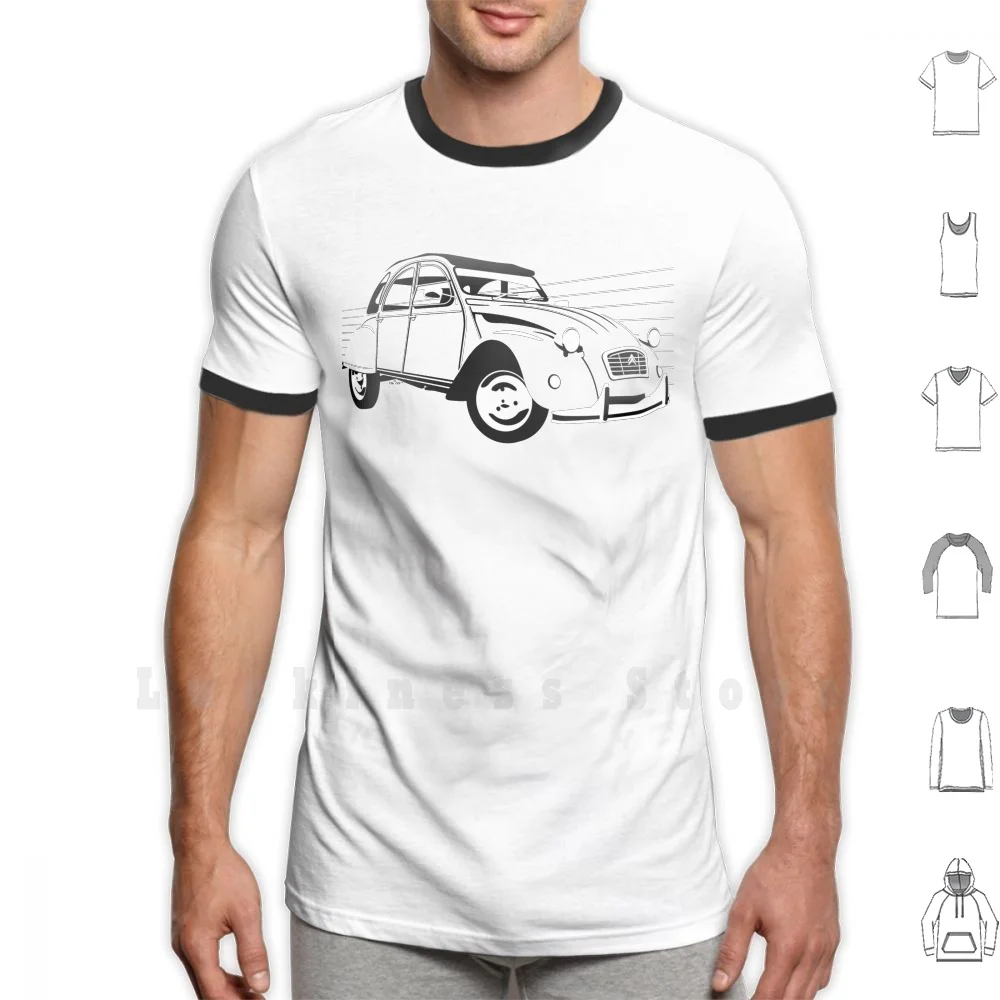 Citro? N 2Cv T Shirt Cotone Fai Da Te Big Size 6Xl 2Cv 2 Cv Deux Chevaux Deuxchevaux Grigio Classic French Car France Icon Special