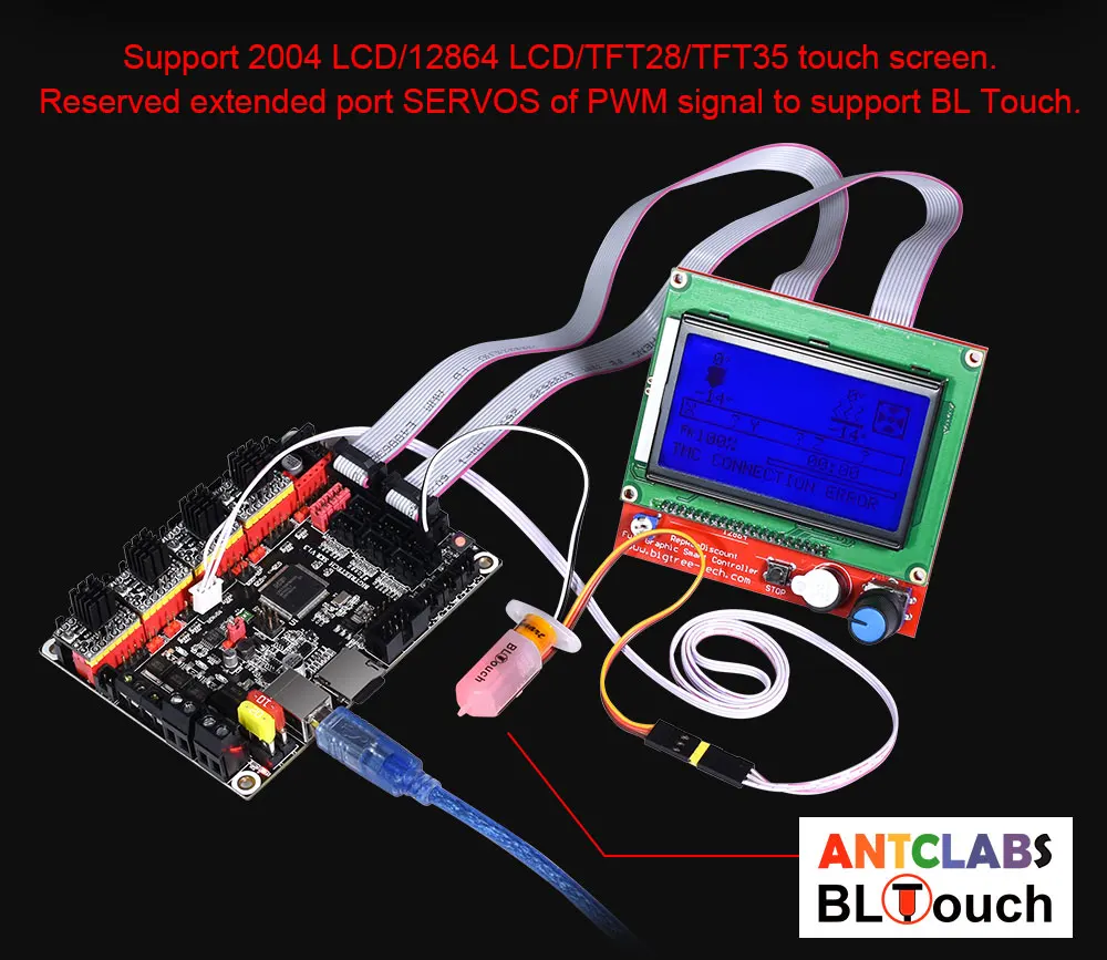 BIGTREETECH SKR V1.3 32 бита доска Smoothieboard+ TFT35 V3.0+ 5 шт. TMC2130 SPI TMC2208 TMC2209 UART vs MKS GEN L части 3d принтера