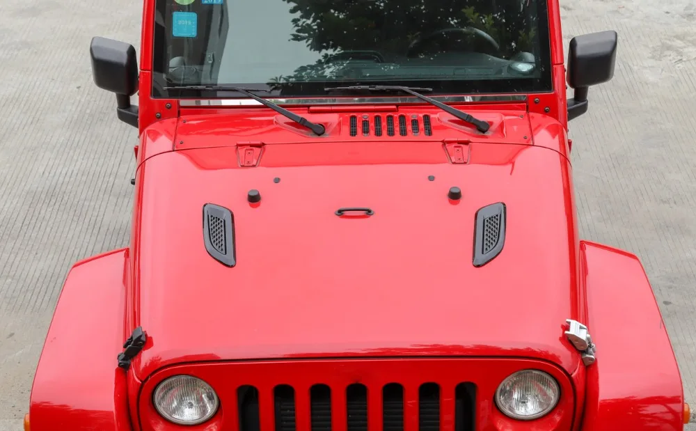Крышка на выходе вентиляционные Декоративные наклейки для Jeep Wrangler JK 2007- автомобильные Внешние аксессуары ABS серебристый черный 2 шт Автомобильный Стайлинг