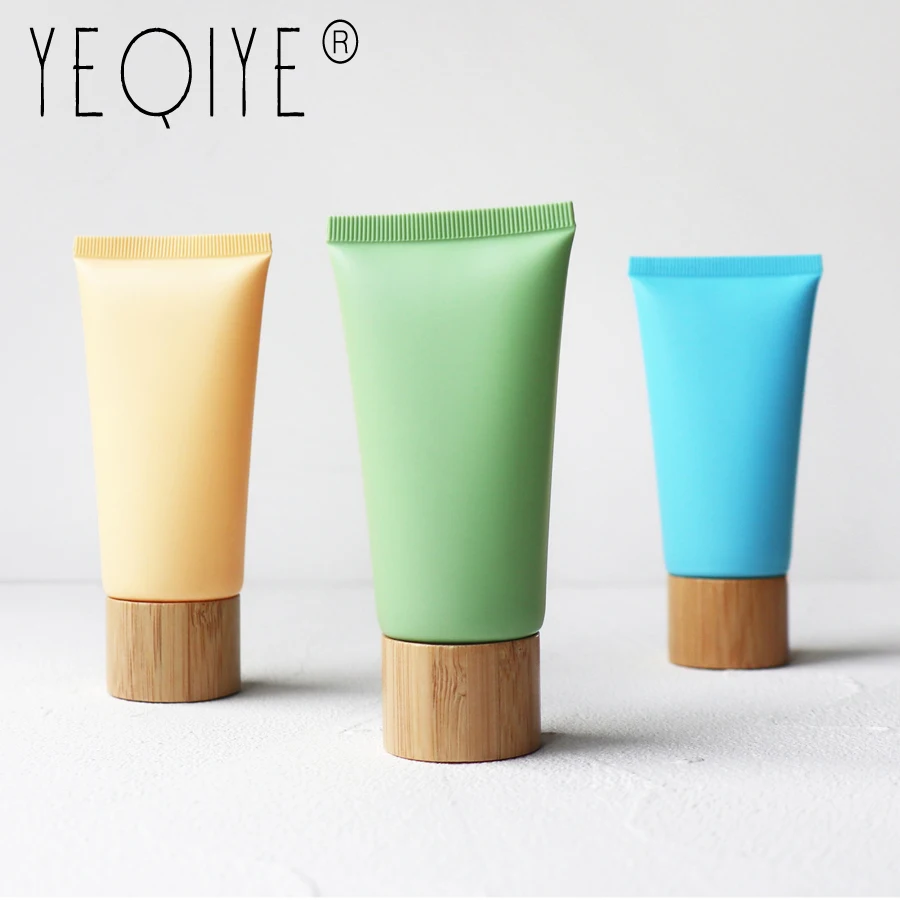 【20PCS】50/60/80ml 화장품 부드러운 튜브 병 50/60/80g 플라스틱 빈 병 짜기 병 로션 크림 리필 용기