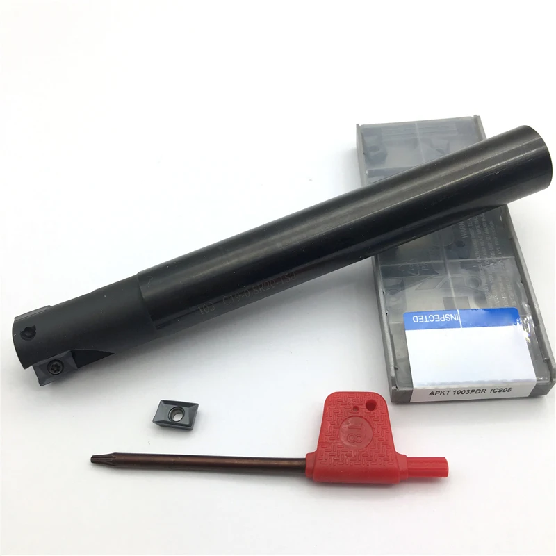10 шт. APKT1003 PDR IC908 твердосплавная вставка + 1 D20 токарный станок фрезерный резак