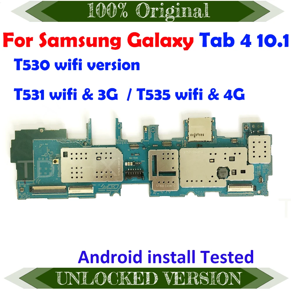 100% протестированы в исходном для Samsung Galaxy Tab 4 10 1 T530 T531 T535 системная плата