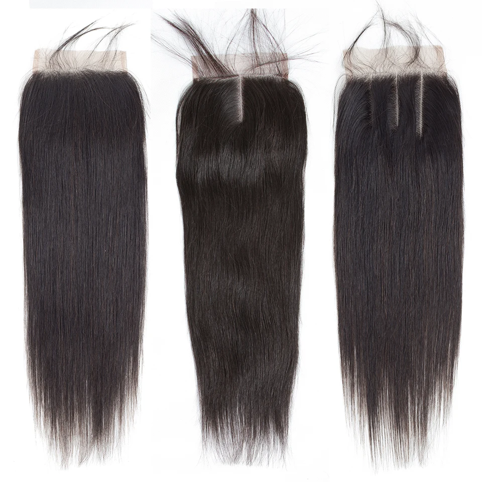 Fashow Human hair 3 bundles with closure