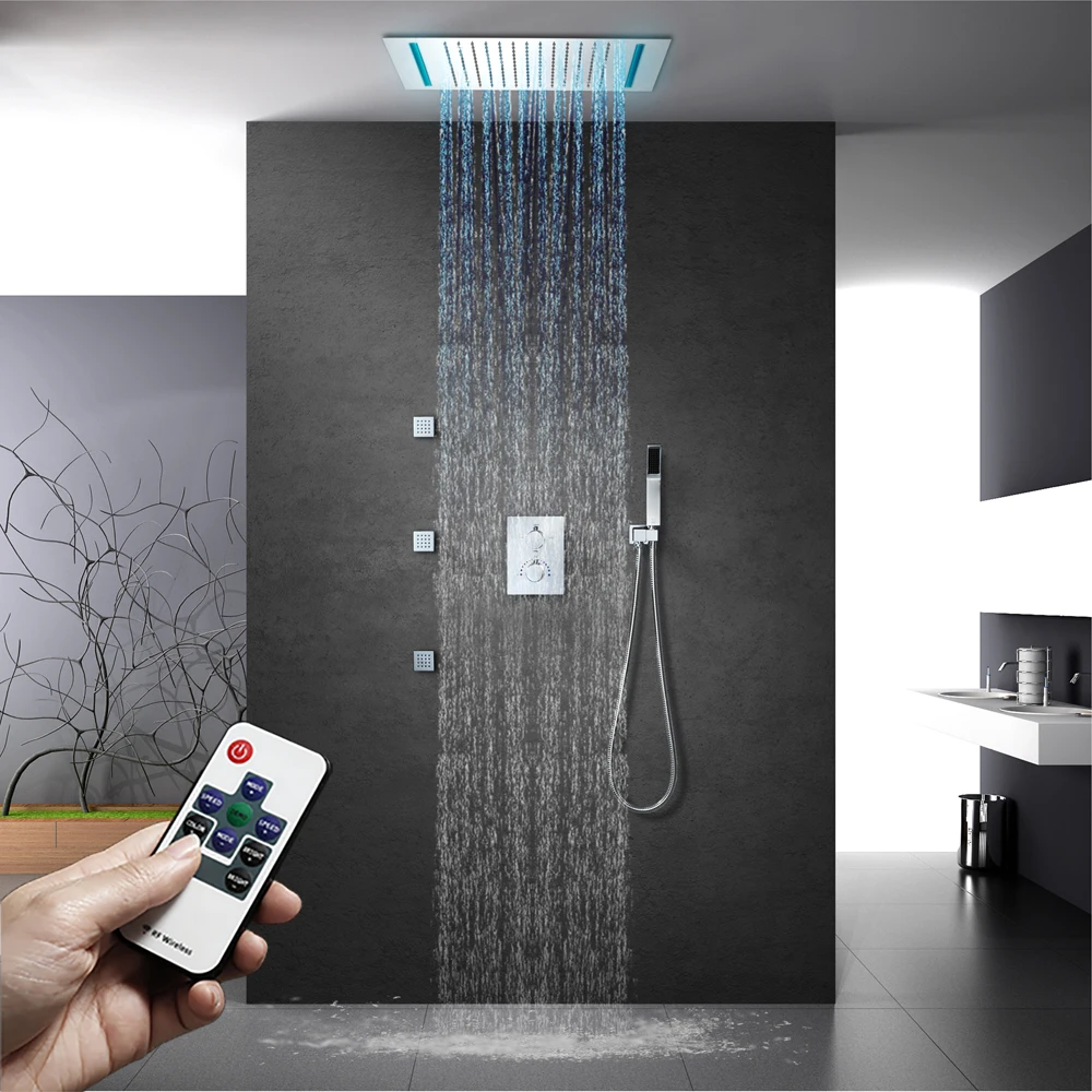 Hideep Modern Bathroom Embedded Ceiling Mounted Rain Shower