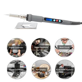 

New 60W 110V/200V Meterk LCD Digital Electric Soldering Iron Internal Heating Adjustable Digital-control Thermostatic Lead-free