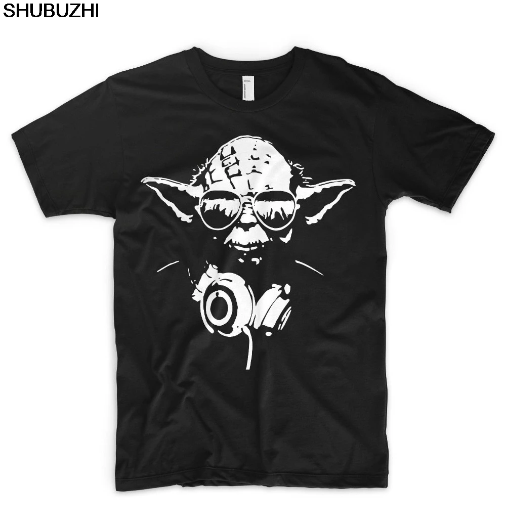 

Dj Yoda Jedi T Shirt Star Wars Ibiza Party Festival Hip Hop Rap Techno Disco New Fashion Men Tops Cool O Neck T-Shirt