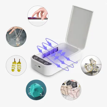 

Portable Cell Phone UV Sanitizer UV Light Sterilizer Disinfector For Face Mask Anti Bacteria Disinfection Gel Hand Soap