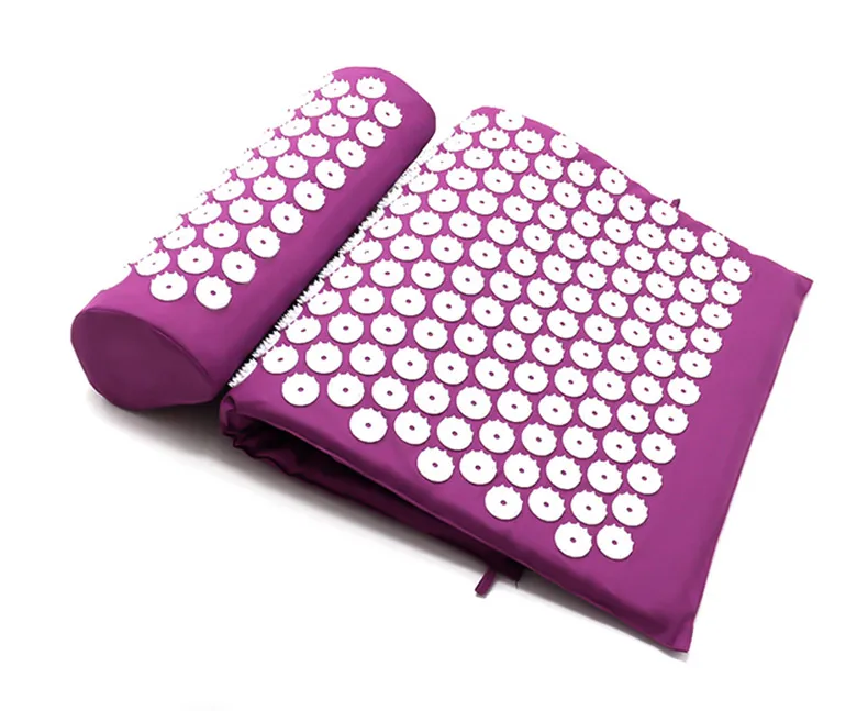 Non-Slip Acupressure Cushion Massage Mat Body Pain Spike Fitness Pilates Exercise Pillow Yoga Mat Gift Bag Applicator kuznetsov