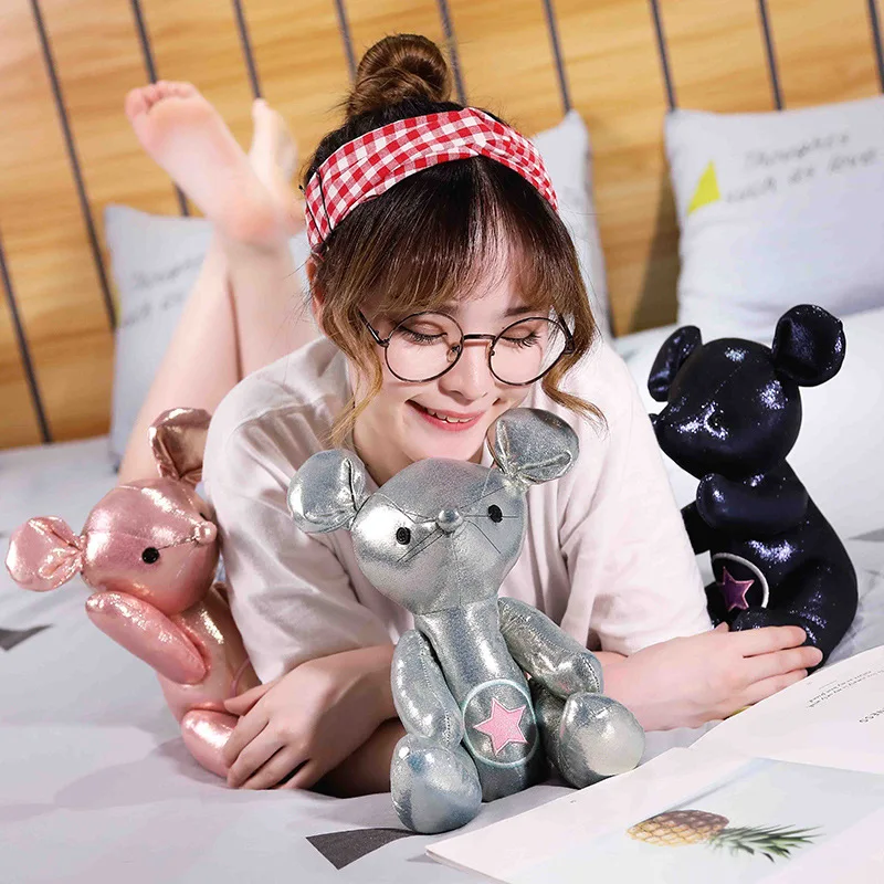 

Lovely Arrival Cute Pink Color Mouse Plush Doll 3 Colors Soft Kawaii Sleeping Animal Toys Kids Stuffed Toy As Christmas Present