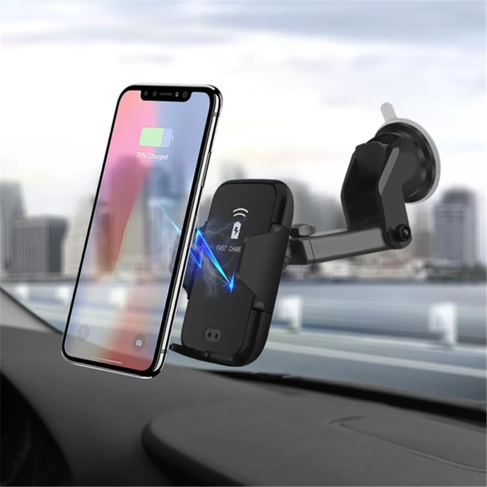 

Car Mount Qi Wireless Charger For iPhone XS Max X Fast Wireless Charging Car Phone Holder For car accessories Dropshipping
