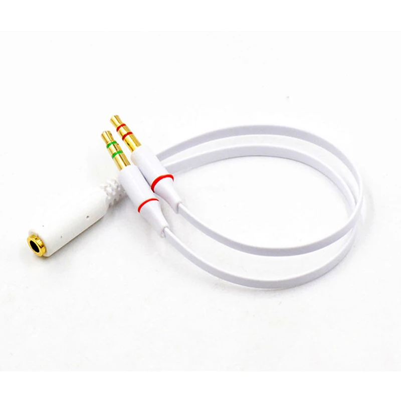 3.5mm Headphone Audio Y Splitter 1 Female To 2 Male Headset Mic Microphone Aux Audio Spliter Cable Cord Wire Adapter audio cable audio plug adapter audio cable adapter aux cable headphone splitter cable hdmi audio splitter
