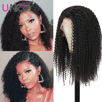 

Bohemian Curl Human Hair Wigs With Baby Hair 13X4 Lace Front Wigs For Women Mongolian Bohemian Curl Wigs Pre Plucked Unice Hair