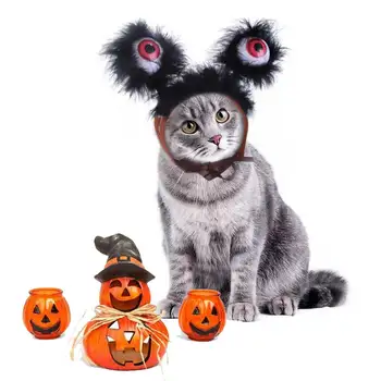 

Cosplay Dog Cat Funny Headdress Halloween Decor Battery Powered Easy Wear Photo Props Dressing Up Big Eyes Pet Hat Party