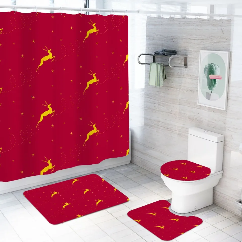 Download Red And Gold Bathroom Decor Images
