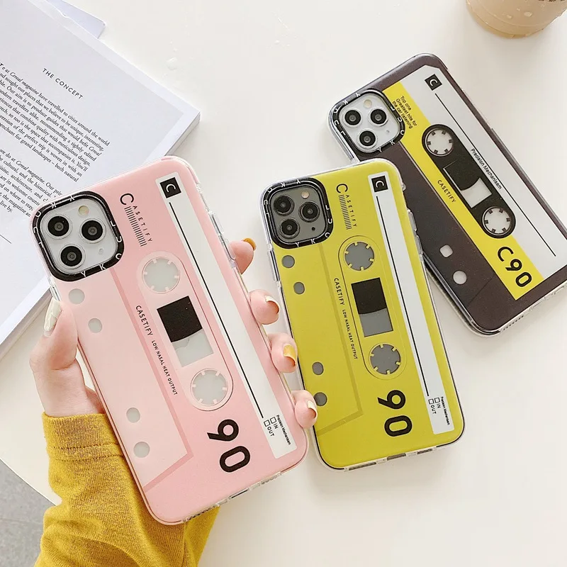 

Silicone painted audio tape phone case For huawei P40 P30 P20 MATE30 20 10 NOVA 6 5 4 3 2 PRO LITE Anti-fall mobile phone case