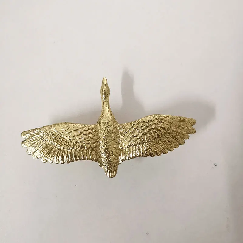 Brass Handle Geese Shape Kitchen Cabinet Door Handles Wardrobe Cupboard Drawer Pulls Knobs Furniture Hardware Home Decor furniture handles kitchen door handles