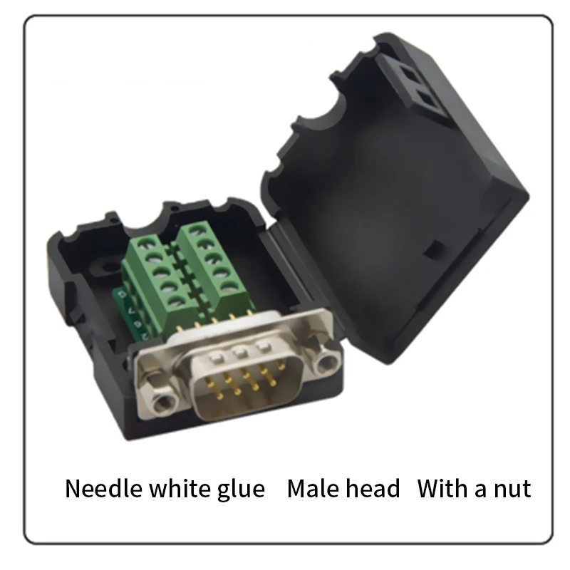 WMN DB9 разъем мужской женский 9 9 контактный разъем RS232 RS485 Breakout терминалы 21-24 AWG провода крепления без сварки - Цвет: WMN