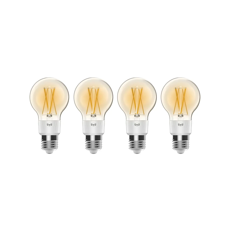 4 Pieces Крепление для спортивной камеры Xiao mi Yeelight умный светодиодный ламп накаливания E27 Яркость Регулируемый энергосберегающие умная электрическая лампочка эдисона mi лампы для mi jia приложение Apple Homekit - Цвет: 4 Pieces