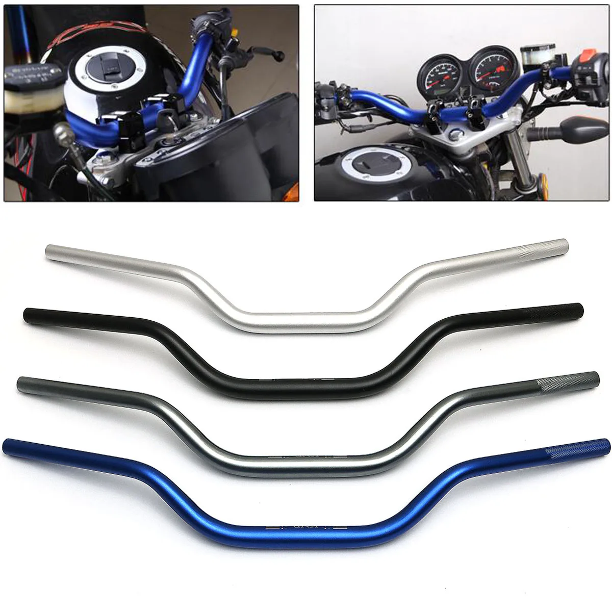 22mm Universal Motorcycle Handlebar 4 Color Aluminum Alloy Non-slip Motorbike Handlebars Anti-rust Retro Motor Bike Handle Bars 22mm Universal Motorcycle Handlebar 4 Color Aluminum Alloy Non-slip Motorbike Handlebars Anti-rust Retro Motor Bike Handle Bars