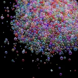 Mini Bubble Ball Beads for Resin Filling and DIY Nail Art Decor (Mixed)