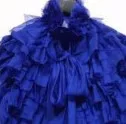 long sleeve blue Супер фея, многослойная шифоновая блузка с галстуком-бабочкой, рубашка+ высокая талия, облегающая юбка на пуговицах, два предмета, женские весенне-летние костюмы с юбкой - Цвет: long sleeve blue