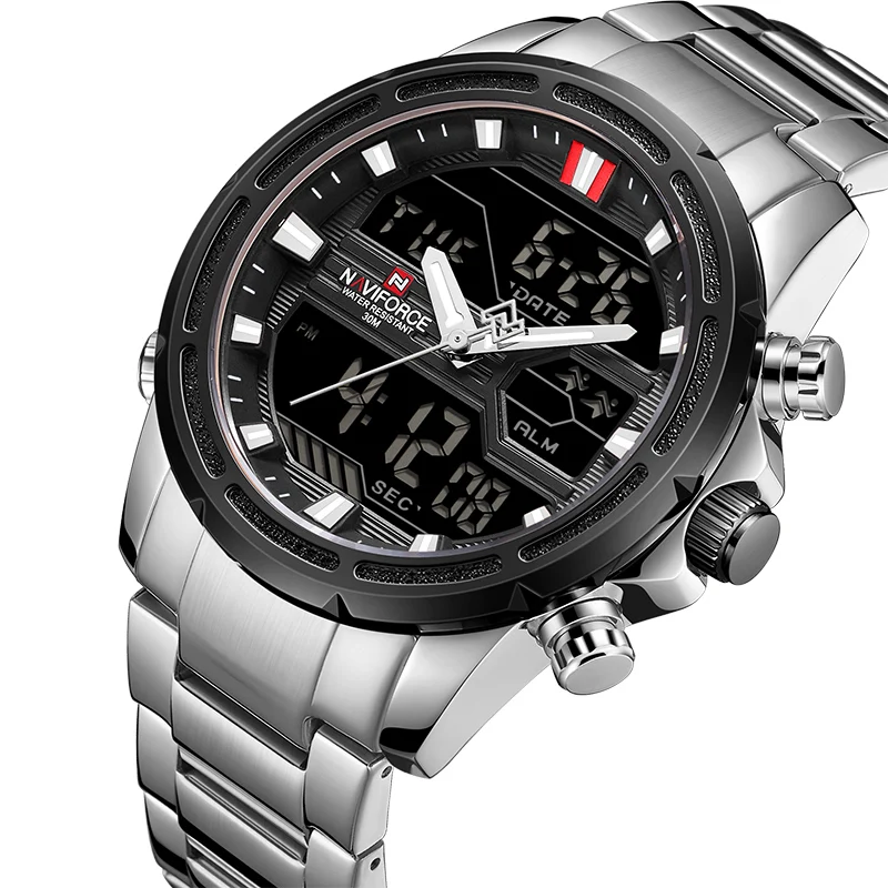 Mens Watches Top Brand Luxury 2020 NAVIFORCE Military Sports Male Men's Quartz LED Digital Clock Man Relogio Masculino |