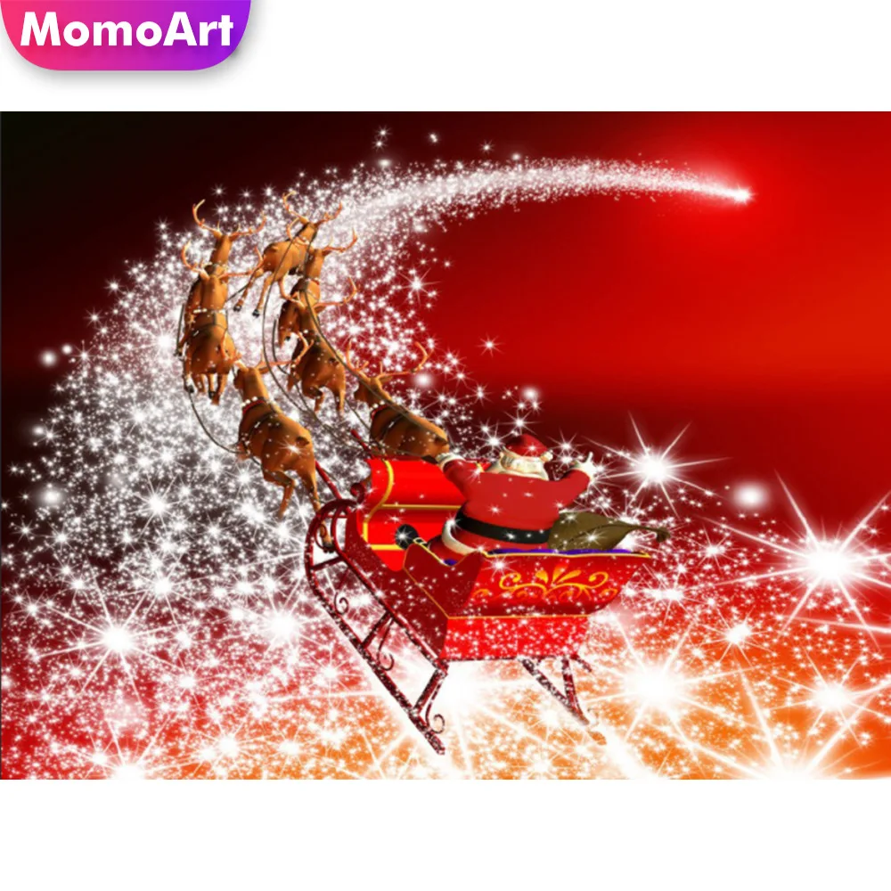 

MomoArt Diamond Painting Christmas Man Full Square Embroidery Paste Resin Craft Needlework Cross Stitch Cartoon Child Gift