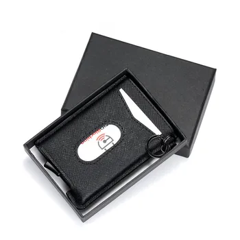 

Bycobecy RFID Blocking Credit Card ID Card Holder Anit-theft Wallet Leather Card for Men and Women Automatic Pop-up Card Case