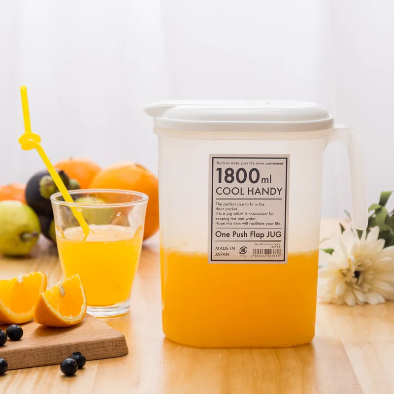 

Japanese Style Plastic Jug Cold Water Bottle Home With Handle Refrigerated Juice Cup Large Capacity High Temperature