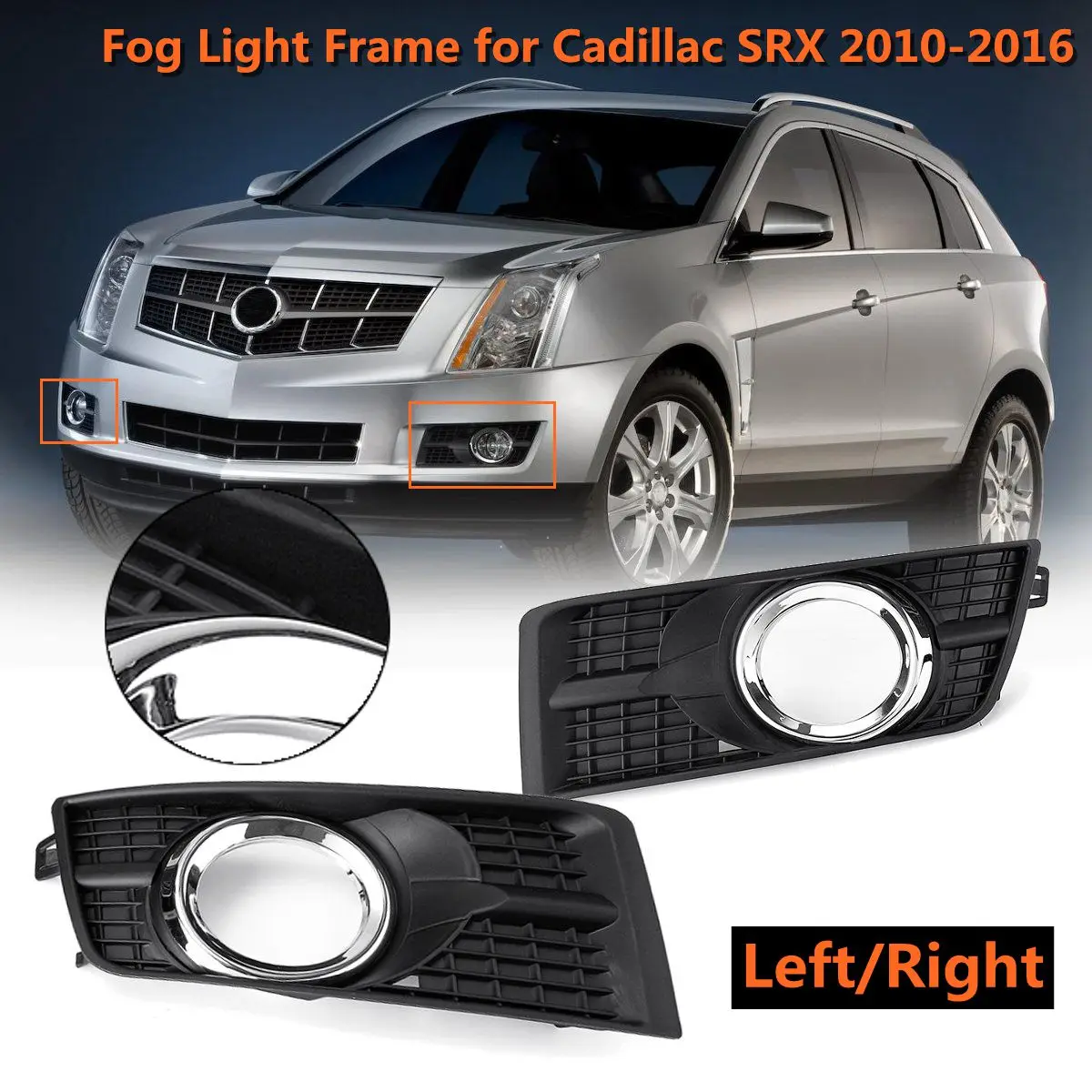Передний бампер противотуманная фара рама решетка радиатора чехол для Cadillac SRX 2010