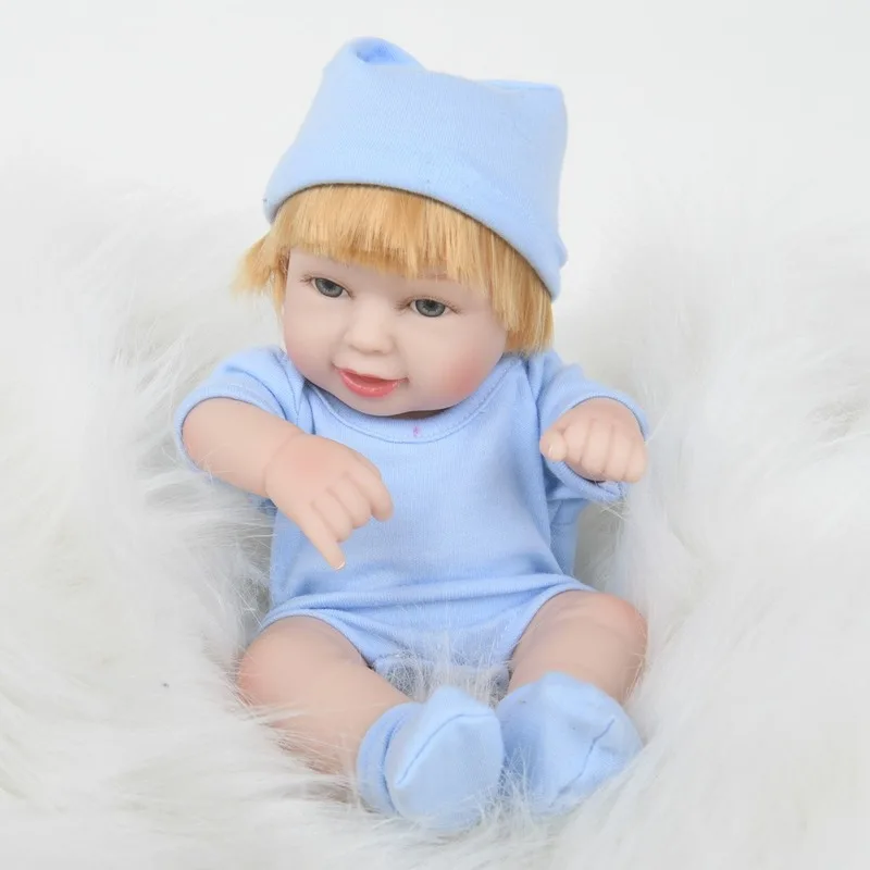 28 Cm Simulation Vinyl Silicone Reborn Baby Full Soft Toy Set Realistic Doll Baby Early Education Toy Child Childhood Playmate