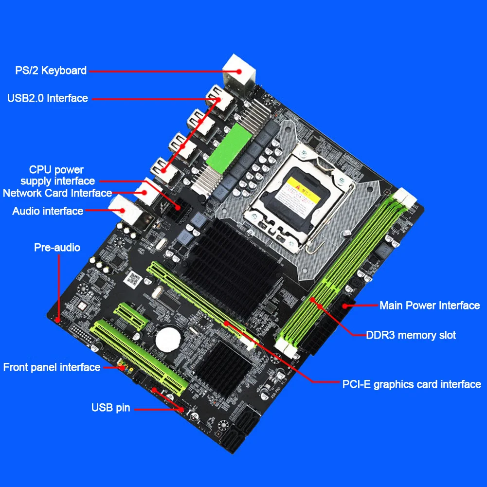 

Professional For Intel X58 Socket Stable Accessories Desktop Computer Controller LGA 1366 Mainboard SATAII CPU Motherboard