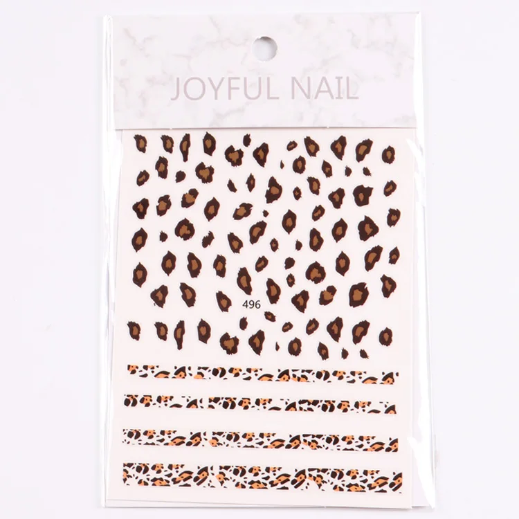 1 sheet/lot Autumn and winter nails leopard stickers three-dimensional Sexy Designs Women Slider Decalsnail decoration nail art