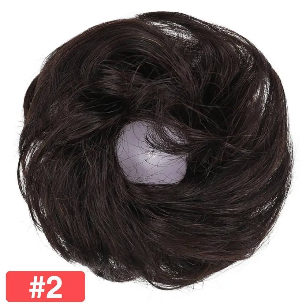 Salonchat Hair Bag remy hair Bun эластичный пончик Hair Bag человеческие волосы шиньон булочка для наращивания шиньон кудрявый шиньон да - Цвет: #2