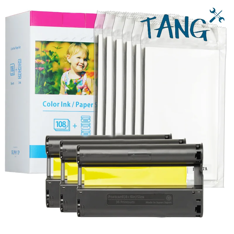 Kp 108in 100 148mm Foto Papers En Inkt Cartridge Voor Canon Selphy Cp Serie Foto Printer Cp800 Cp910 Cp10 Cp1300 Printer Printer Onderdelen Aliexpress