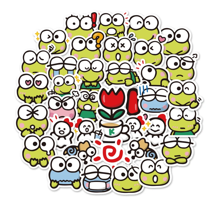 

40 Pcs Cute Label Bigeye Frog stickers Diary Handmade Adhesive Paper Flake Sticker Scrapbooking Stationery stickers