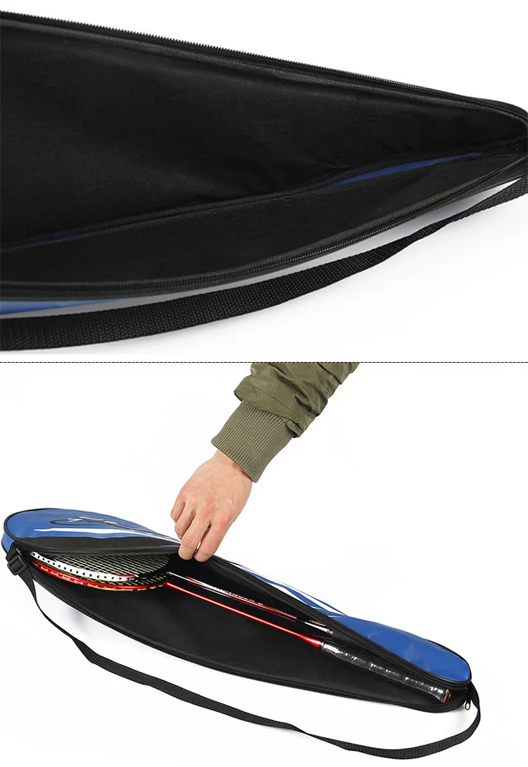 70 см нейлоновая сумка для ракетки для бадминтона, на одно плечо, прочная спортивная сумка для переноски, водонепроницаемый светильник, 1 пара, сумка для ракетки для бадминтона