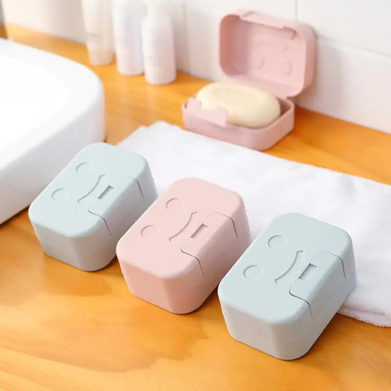 Jabonera portátil para baño, caja de jabón portátil para viajes, con tapa
