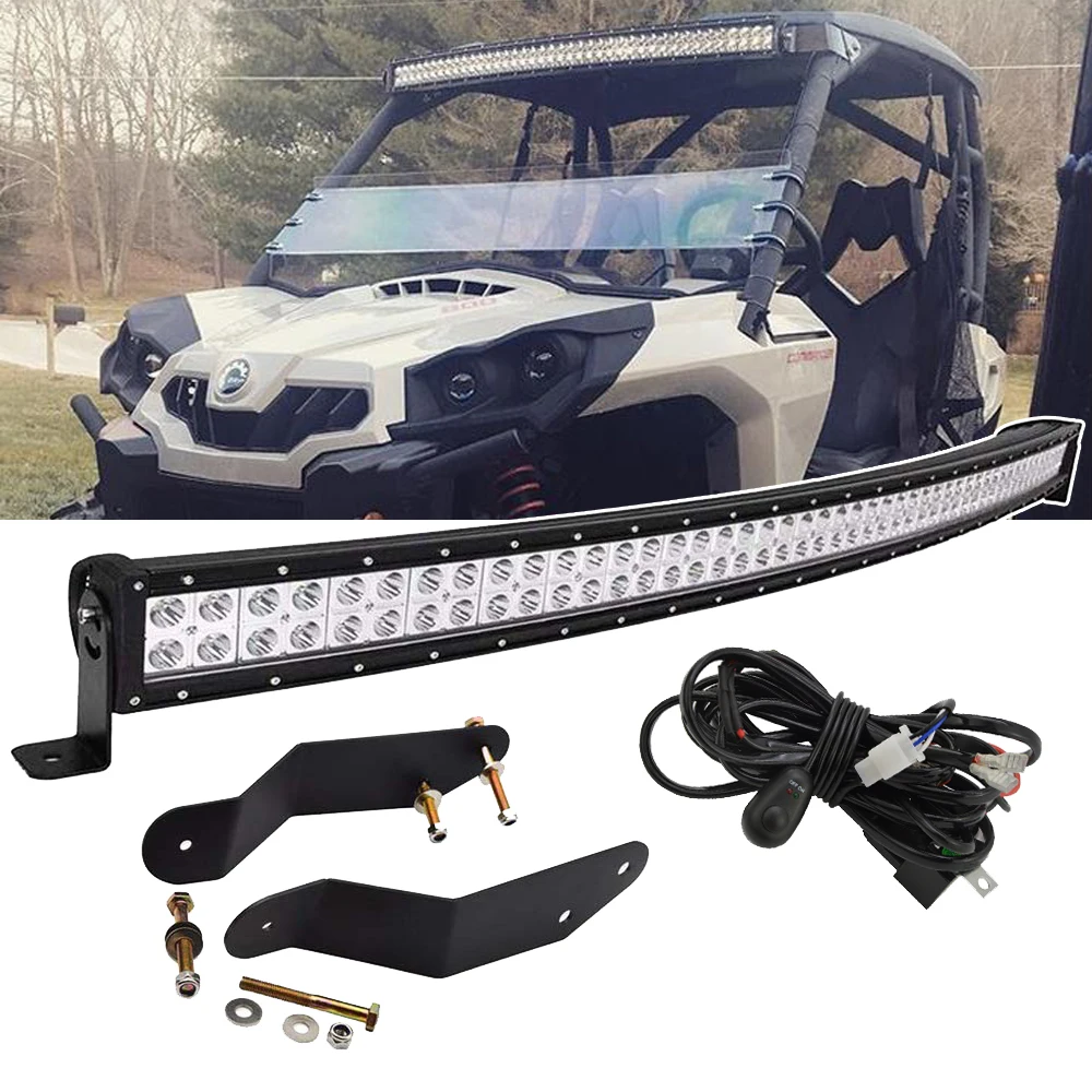 Upper Roof 42" LED Light Bar Mounting Brackets Fit 2017 2018 2019 Can am Maveric 
