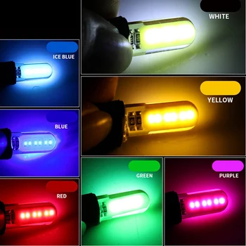 

T10 5W5 W5W LED COB for Car Interior Light 12V 12 SMD Auto Turn Signal Wedeg Side Reading License Plate Lamps White