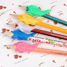 6 Pcs/Set Dolphin Fish Writing Posture Correction Device To Hold A Pen Correction Silicone Stationery Child Student Random Color