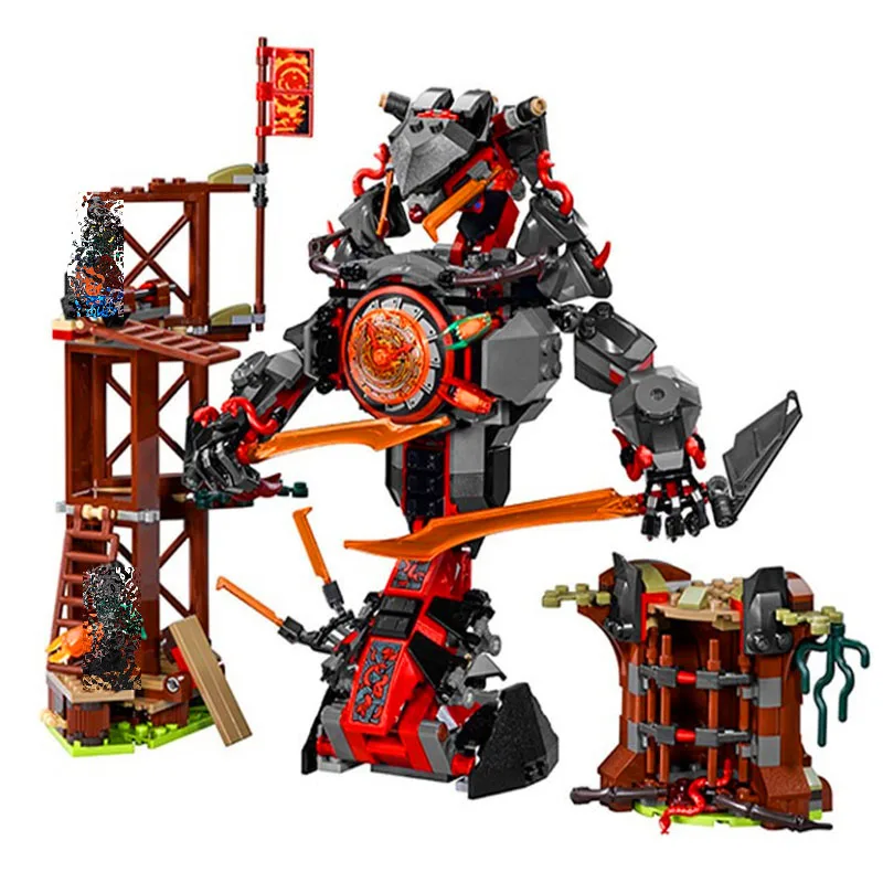 

10583 734Pcs Ninja New Dawn Iron Doom DIY Model Building Blocks figures education toys for Kids gifts Compatible with legoing