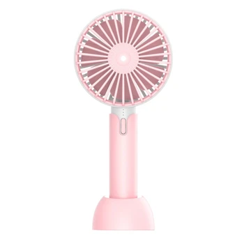 

USB Hand Held Fan Portable Desk Fan Cooling Fan 3 Speeds Adjust with 1200MAh Rechargeable Battery