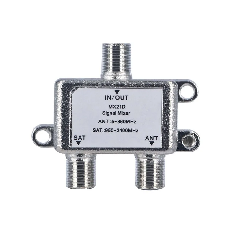 MX21D Switch Switcher 2 to 1 Dual-use 2 Way Port TV Signal Satellite Sat Coaxial Diplexer Combiner Splitter Combiners